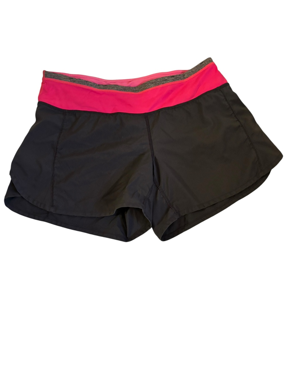 lululemon athletica Black Shorts with Pink Waistband